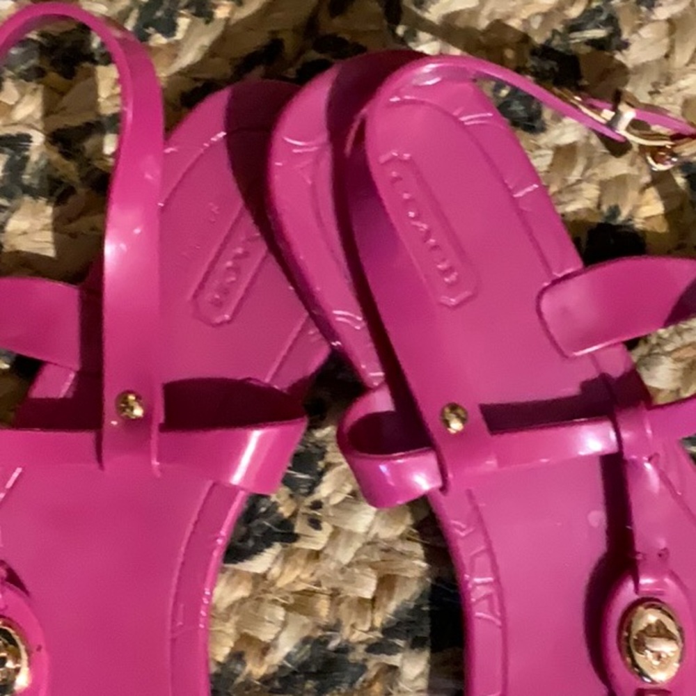 Coach Pink Sandals Size 6 - Picture 2 of 6